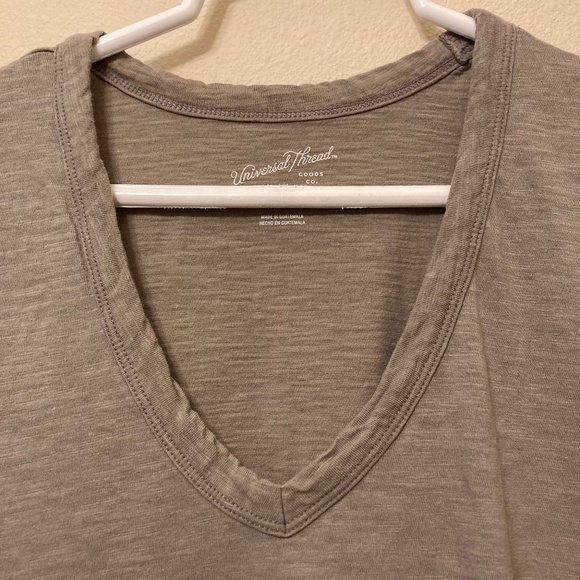 Taupe scoop-neck T-shirt, Universal, Women's size XL - Picture 2 of 6